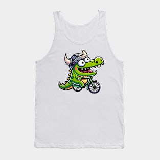 Cute biking Alligator Tank Top